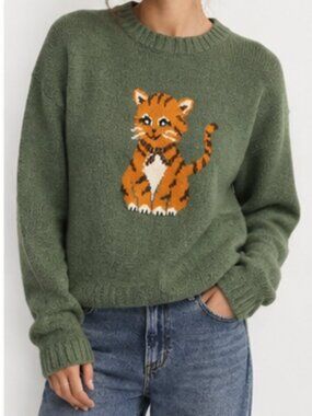 NWT Picture jacquard sweater